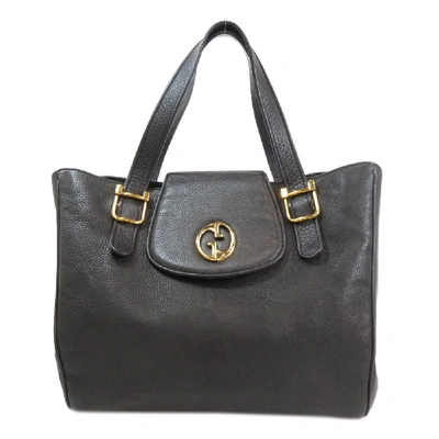 Pre-owned Gucci Black Leather 1973 Tote