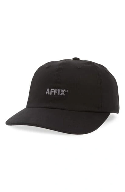 Shop Affix Logo Embroidered Baseball Cap In Black