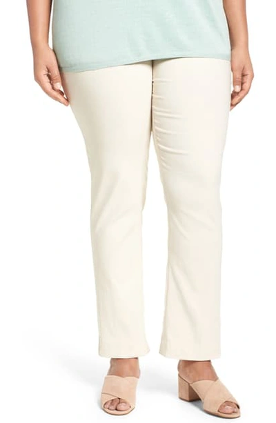 Shop Nic + Zoe 'wonder Stretch' High Rise Straight Leg Pants In Sandshell