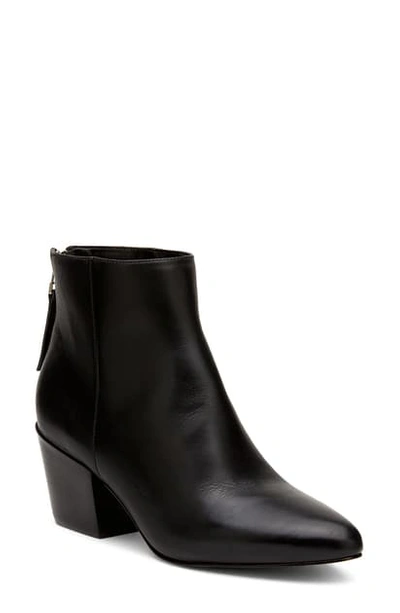 Shop Matisse Croft Pointed Toe Bootie In Black Leather