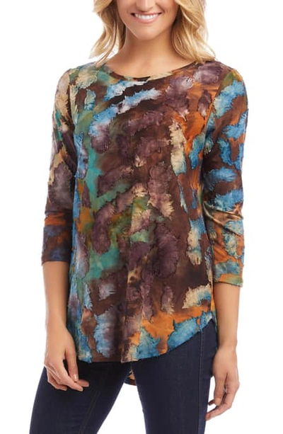 Shop Karen Kane Tie Dye Burnout Top In T/ D