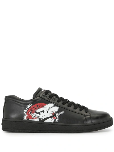 Shop Kenzo Kung Fu Rat Tennix Sneakers In Black