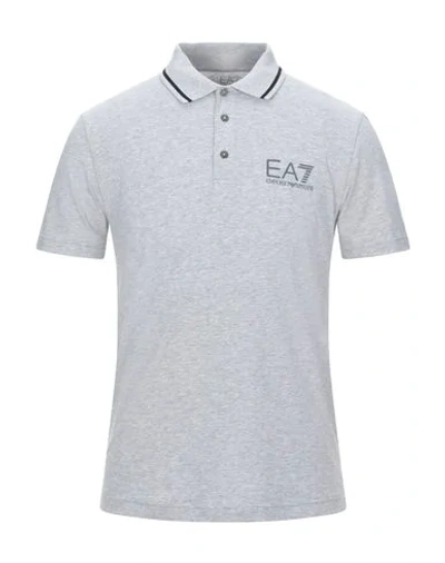 Shop Ea7 Polo Shirt In Light Grey