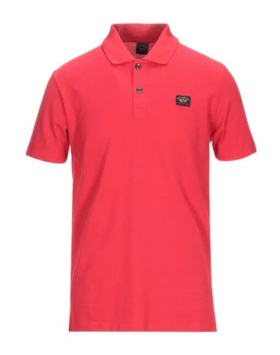 Shop Paul & Shark Polo Shirts In Red