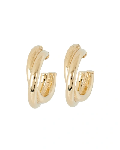 Shop Argento Vivo Criss-cross Hoop Earrings In Gold