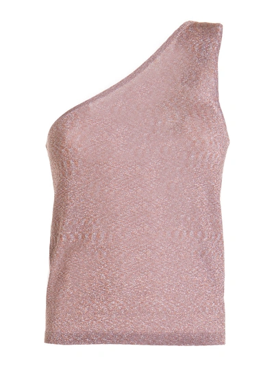 Shop Missoni Lurex One-shoulder Top In Pink