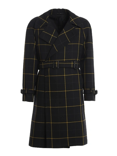 Shop Tagliatore Wool Long Coat In Black