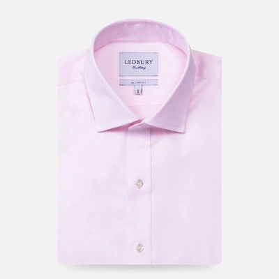 Shop Ledbury Men's Light Pink Hinesley Light Twill Dress Shirt