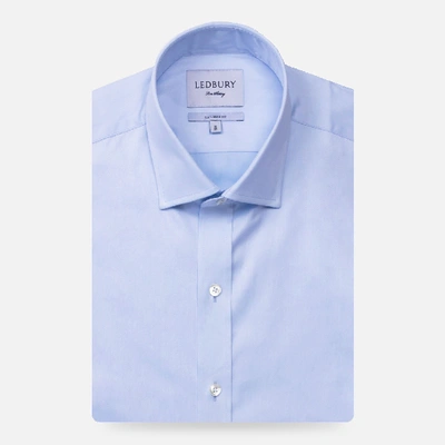 Shop Ledbury Men's Light Blue Hinesley Light Twill Dress Shirt