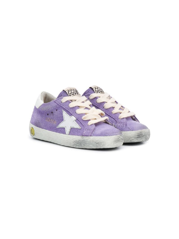 purple golden goose sneakers