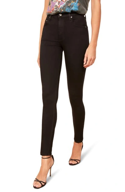 Shop Reformation High & Skinny Jeans In Black