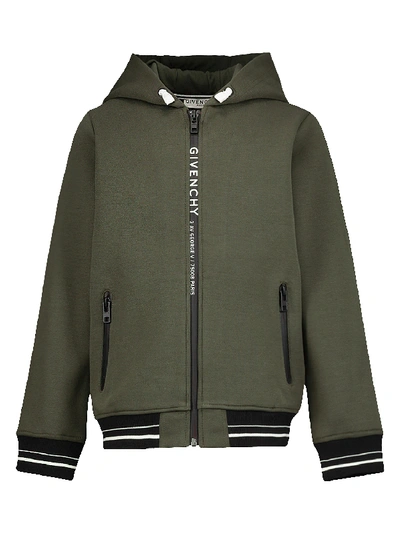 Shop Givenchy Kids Sweat Jacket For Boys In Green