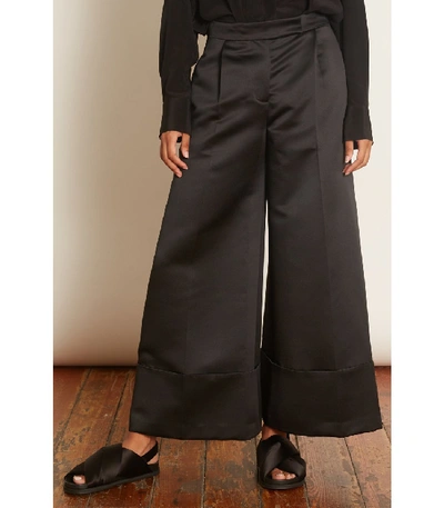 Shop Simone Rocha Wide Leg Trousers In Black