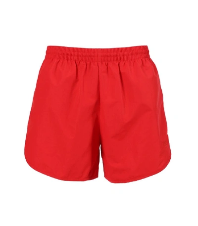 Shop Balenciaga Red Running Shorts