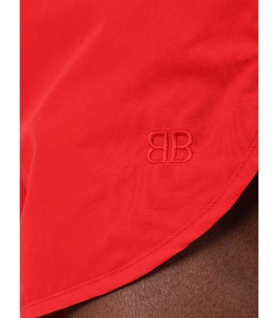 Shop Balenciaga Red Running Shorts