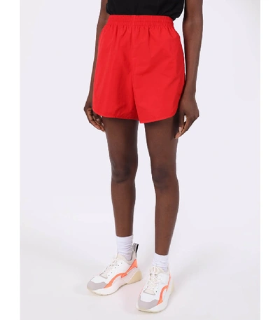 Shop Balenciaga Red Running Shorts