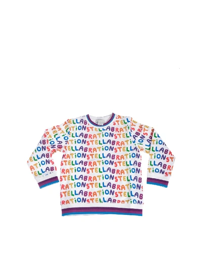 Shop Stella Mccartney White Multicolor Stellabration Sweatshirt