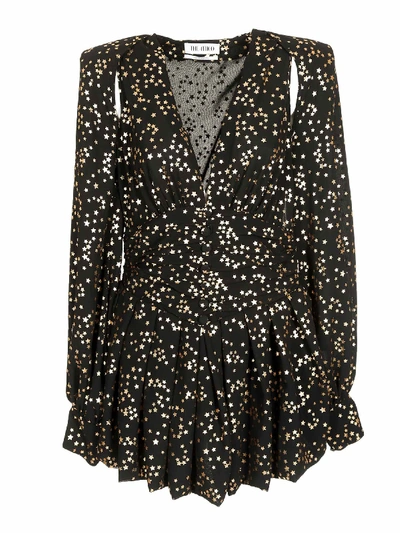 Shop Attico Black Minidress With Stars