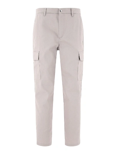Shop Valentino Cotton Cargo Pants In Grey