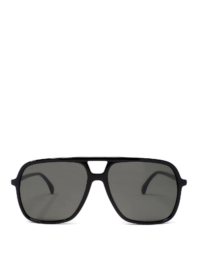 Shop Gucci Black Gg0545 Sunglasses With Double Bridge