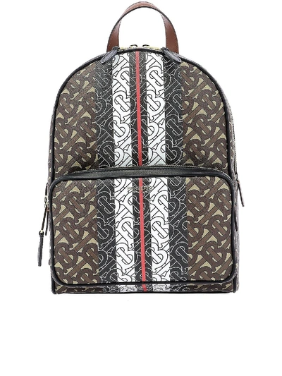 Shop Burberry Monogram Printed E-canvas Backpack In Brown