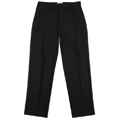 Shop Kenzo Black Cotton Trousers