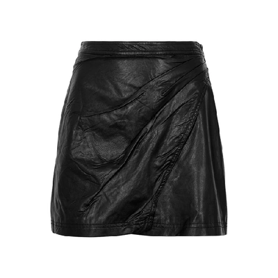 Shop Free People Fake Out Black Faux Leather Mini Skirt