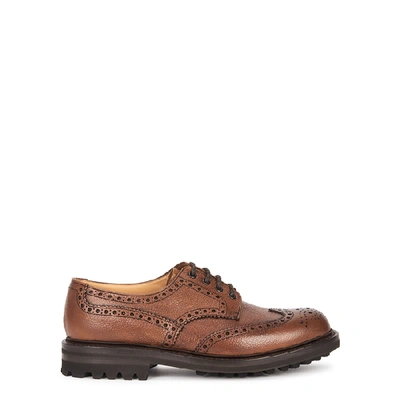 Shop Church's Mcpherson Brown Leather Derby Shoes In Tan
