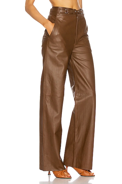 Shop Remain Bocca Leather Pant In Bison