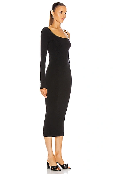 Shop Helmut Lang One Shoulder Dress In Black