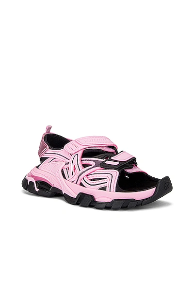 Shop Balenciaga Strap Sandals In Pink & Black