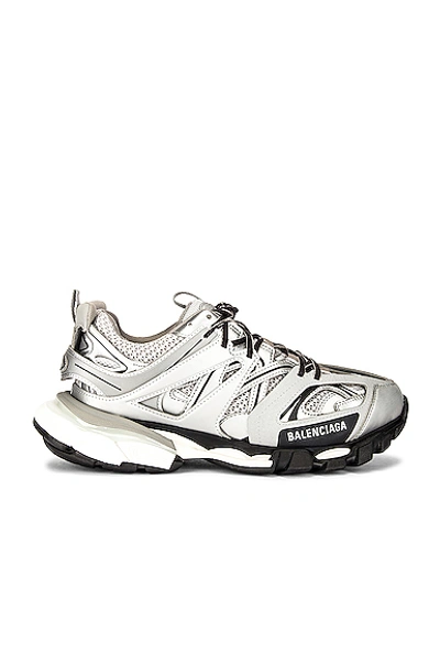 Shop Balenciaga Track Sneakers In Silver