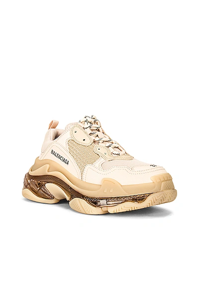 Balenciaga Sole Mesh Double Pull Reinforced Sneakers In Neutral