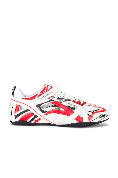 Shop Balenciaga Drive Sneakers In Red & White