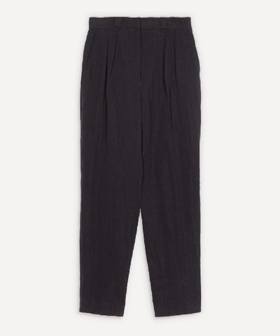 Shop Masscob Argo Pleated Trousers In Navy