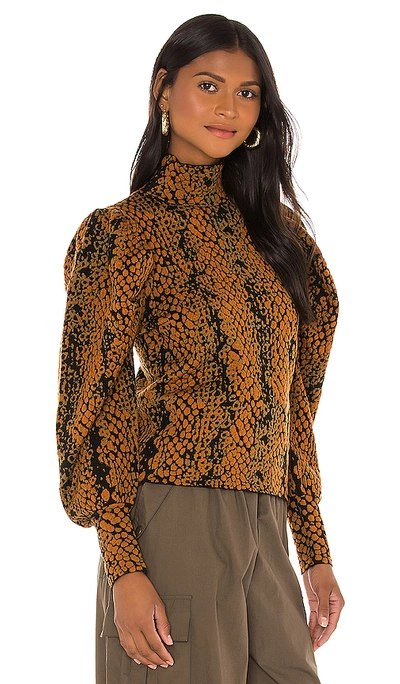 Shop Ulla Johnson Sascha Turtleneck In Amber Python