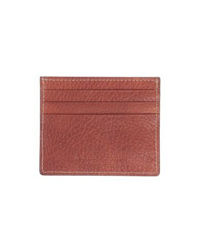 Shop Brunello Cucinelli Document Holder In Tan