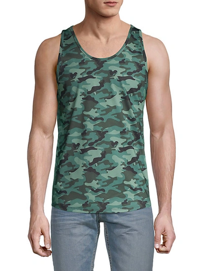 Shop 2(x)ist Camouflage Tank Top In Green Camouflage