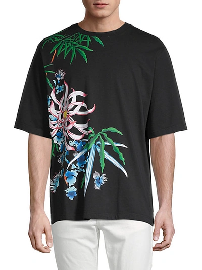 Shop Kenzo Sea Lily Oversize Graphic T-shirt In Black