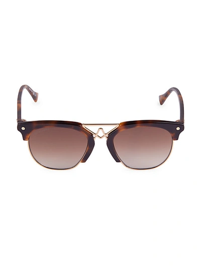 Shop Altuzarra Women's 51mm Core Clubmaster Sunglasses In Dark Brown