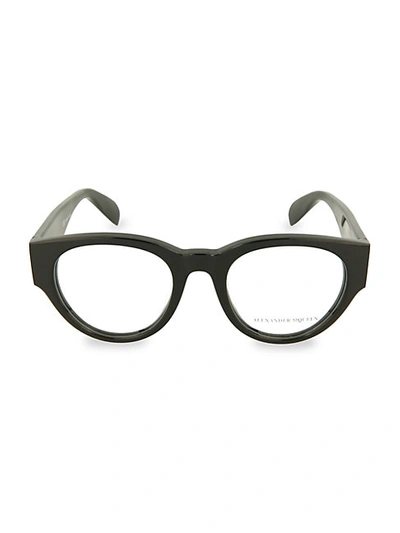 Shop Alexander Mcqueen 49mm Cat Eye Optical Glasses In Black