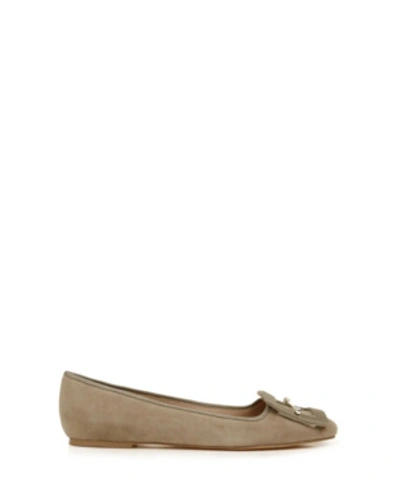 Shop Zac Posen Zac  Women's Vonte Flats Women's Shoes In Gray Suede