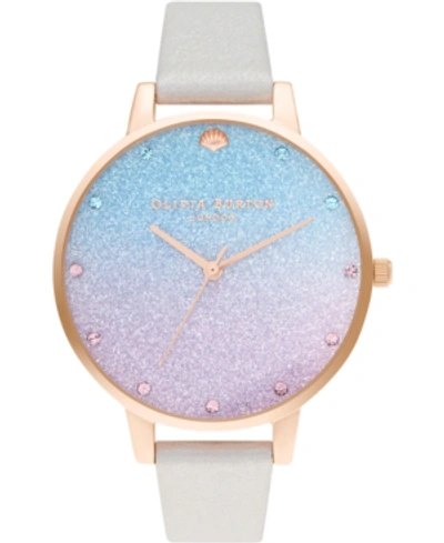 Shop Olivia Burton Women's Under The Sea Pearly White Leather Strap Watch 38mm
