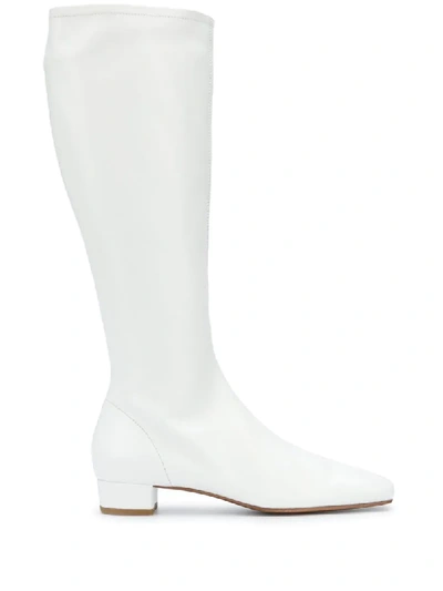 Shop By Far Eddie Knee Length Boots In White