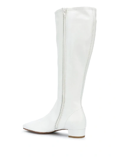 Shop By Far Eddie Knee Length Boots In White