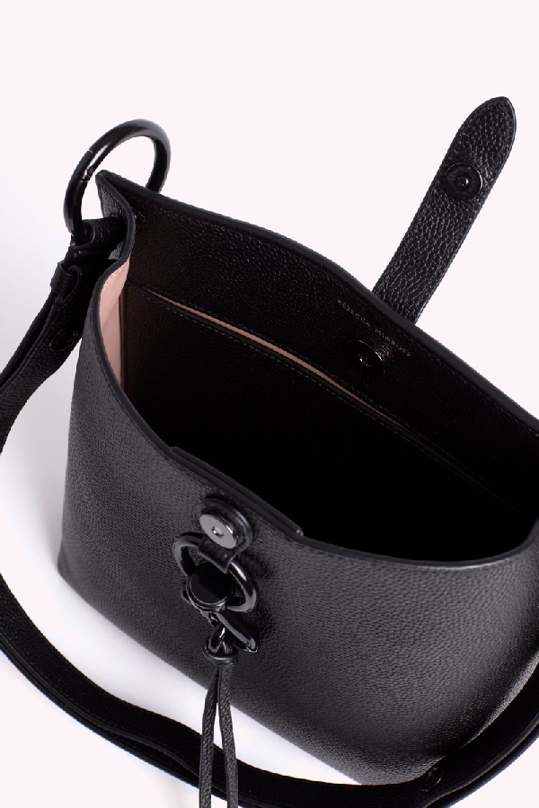 Rebecca Minkoff Small Megan Leather Crossbody Feed Bag Black ModeSens