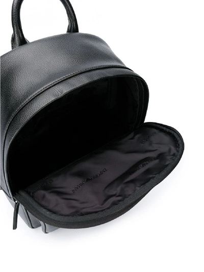 Shop Emporio Armani Leather Backpack In Black