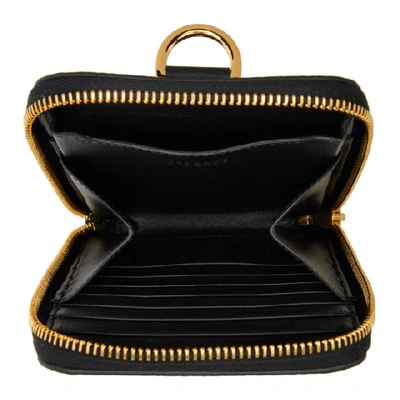 Shop Versace Black And Yellow Medusa Zip Around Wallet In Dnz5h Black