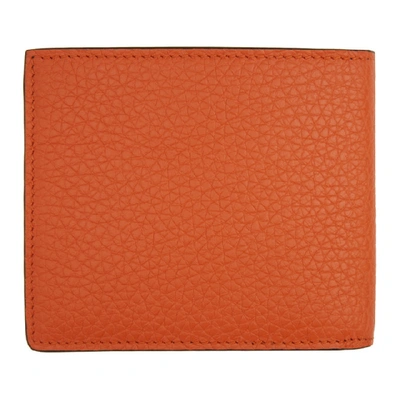 Shop Versace Orange Pop Medusa Bifold Wallet In K045h Orang