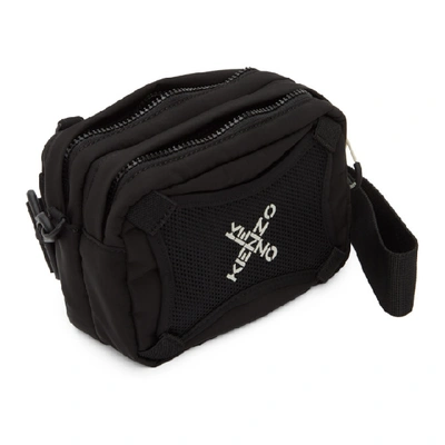 Shop Kenzo Black Sport Logo Crossbody Bag In 99 Black